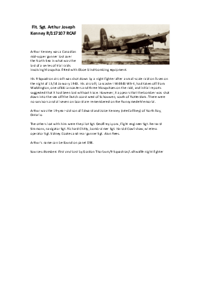 A preview of a PDF biography for Kenney, Arthur Joseph